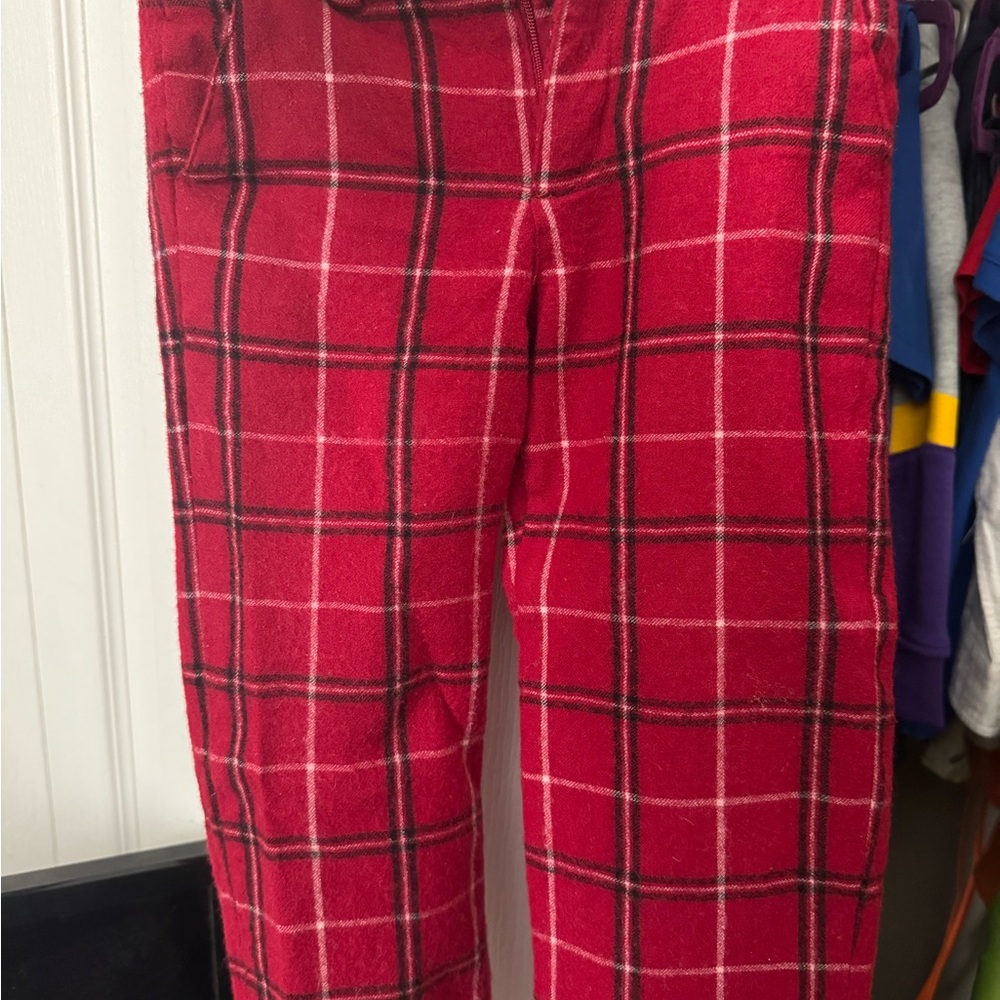 Janie and Jack Red and Black Plaid Pants